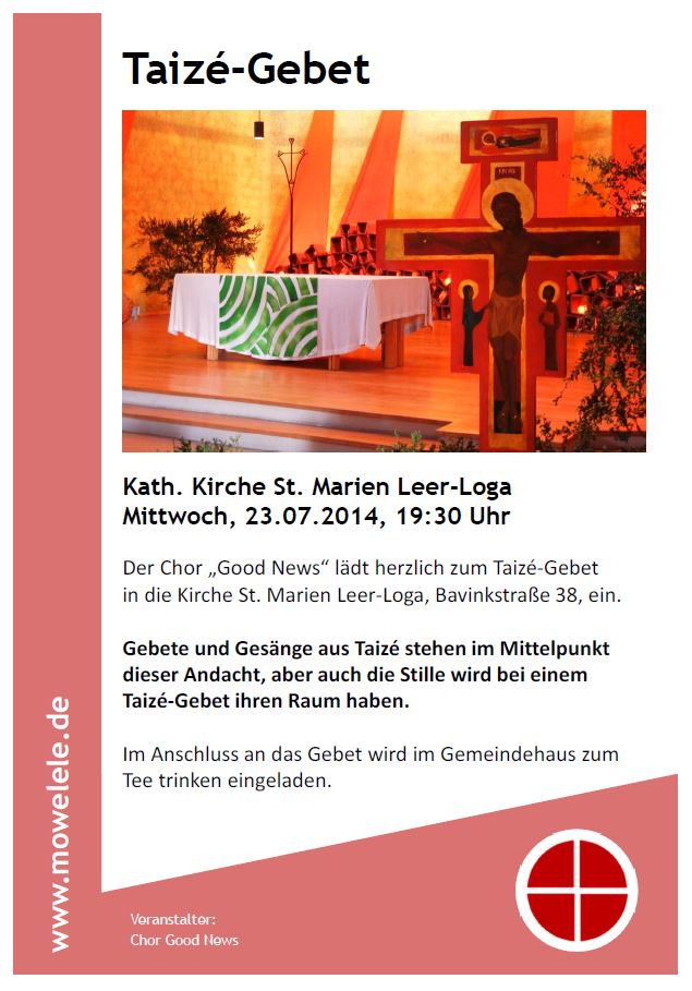Plakat-Taize-Gebet 2014-07-23