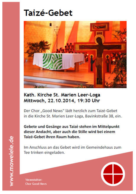 Plakat-Taize-Gebet 2014-10-22