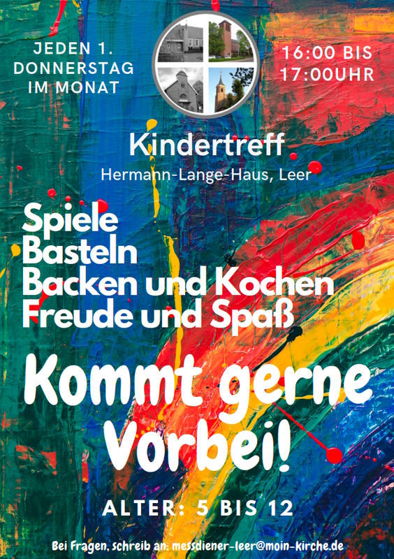 Plakat Kindertreff 2023 der Messdiener SHL